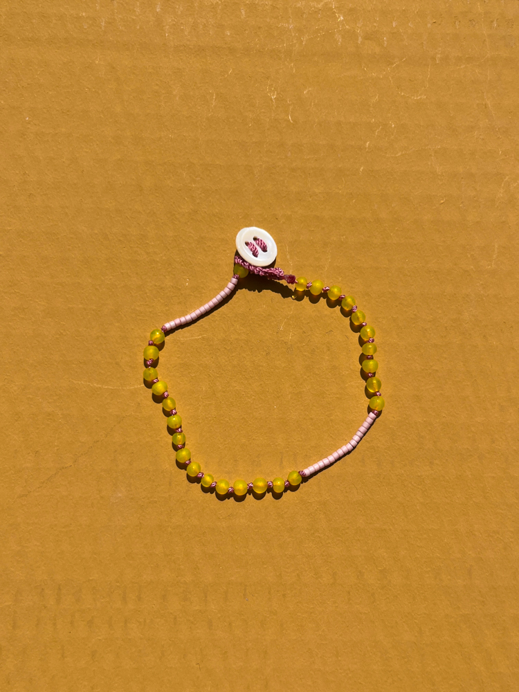 beaded jewellery hand knot bracelet sun vintage beads