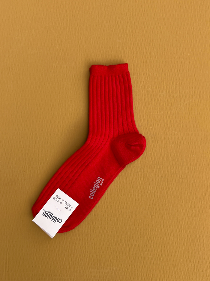collegien socks le mini cotton socks red