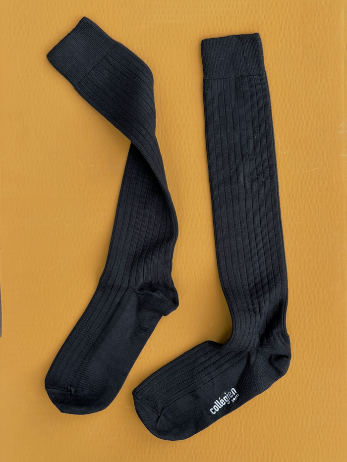collegien socks cotton la haute socks black