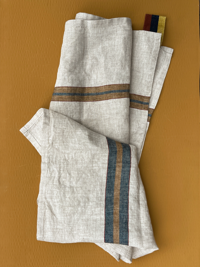 towel libeco dock nairobi stripe belgian linen tableware
