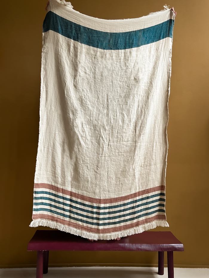 laguna verde belgian beach towel libeco cover model