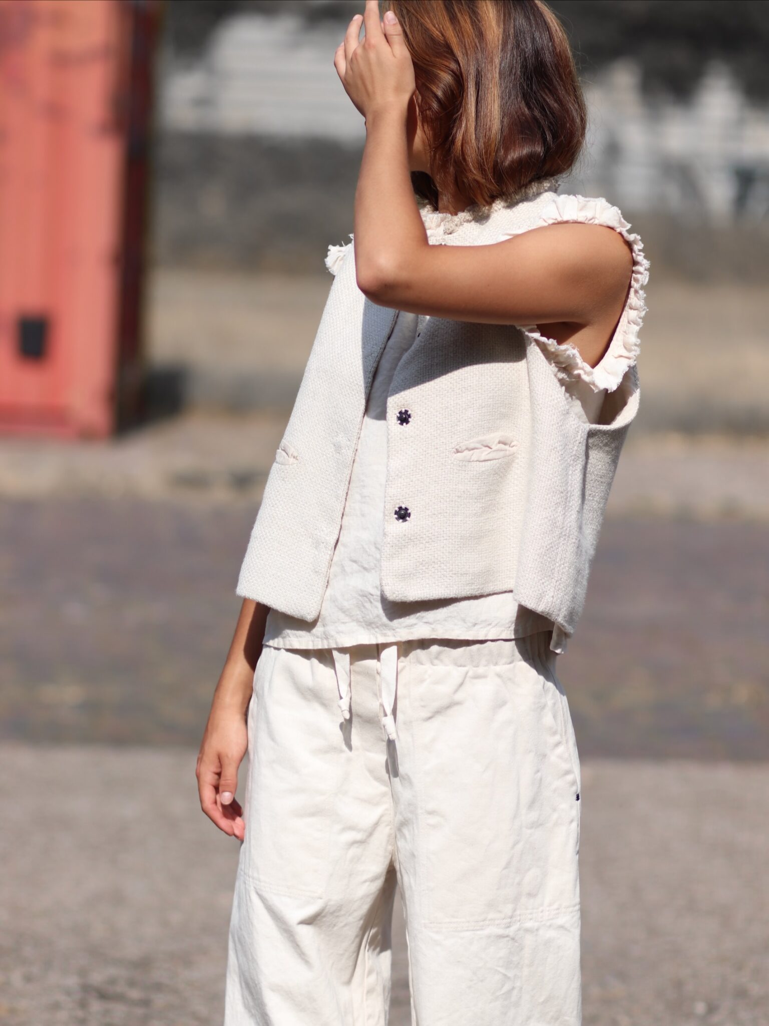 gilet luna fant belgian linen sustainable fashion