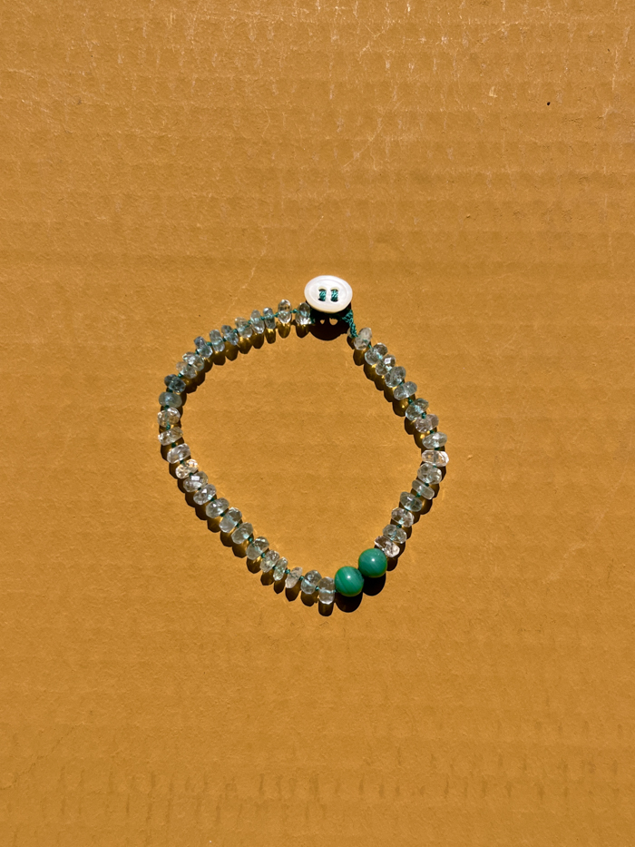 hand knot jewellery beads aquamarine bien