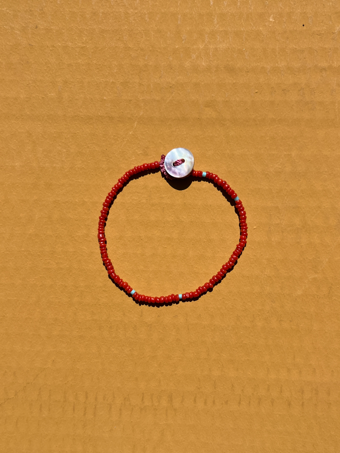 hand knot jewellery beads bracelet scarlet glass beads red bracelet