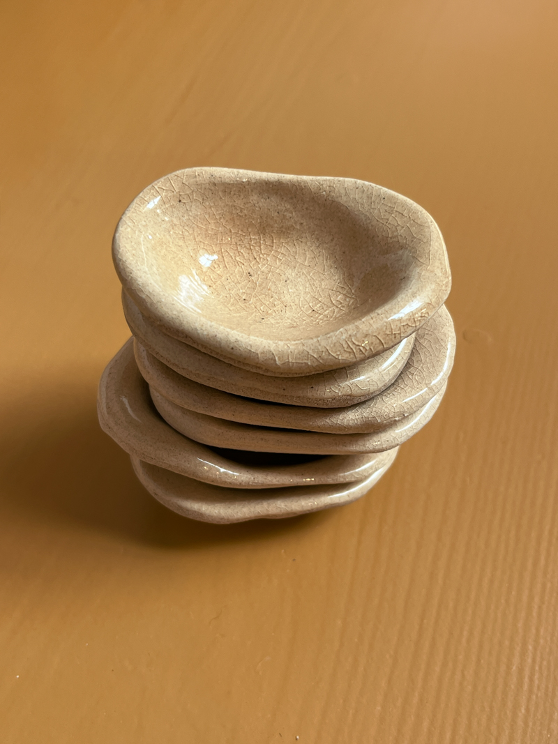 incausa Palo Santo briquettes elbow smudge pot handmade ceramic incense holder front