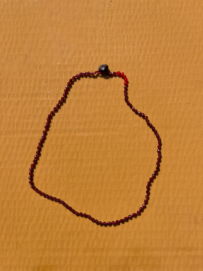 hand knot jewellery hand knot necklace vintage beads granite necklace