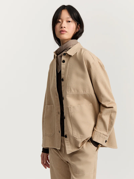 dusty shirt organic cotton oat aiayu sustainable fashion