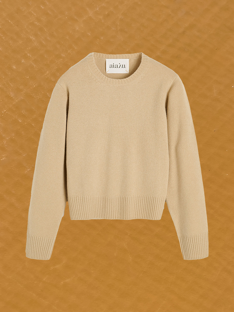 inga sweater pure cashmere corn aiayu shop online sleeve