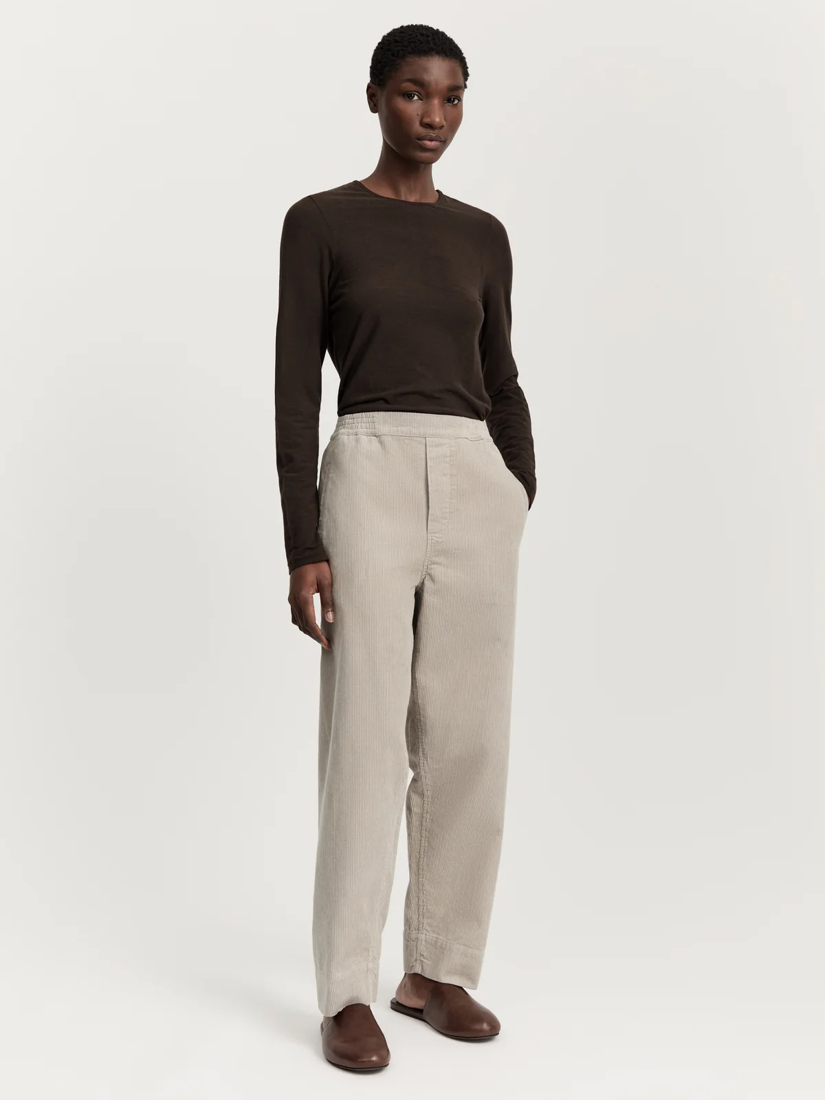 Coco Pant Corduroy silver aiayu organic cotton