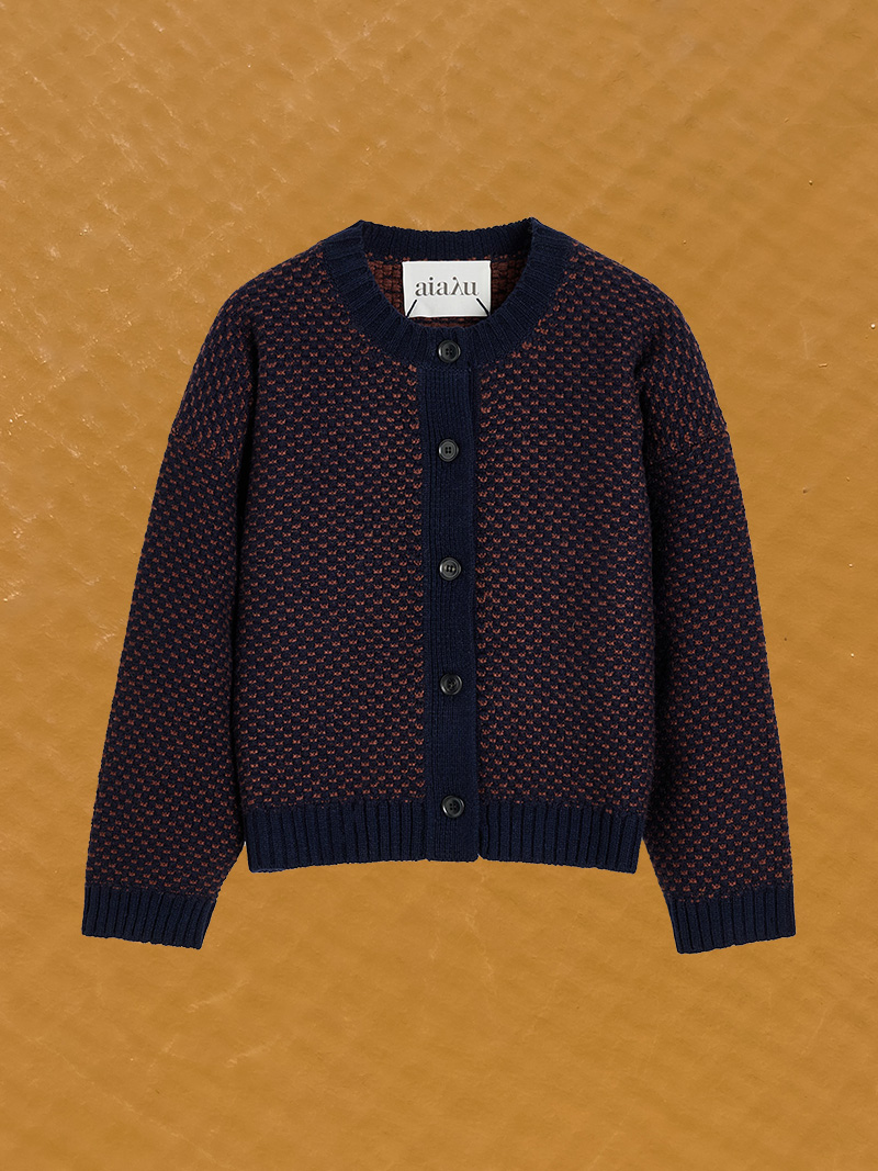Delores Cardigan Sartuul mix navy aiayu sartuul wool cover packshot