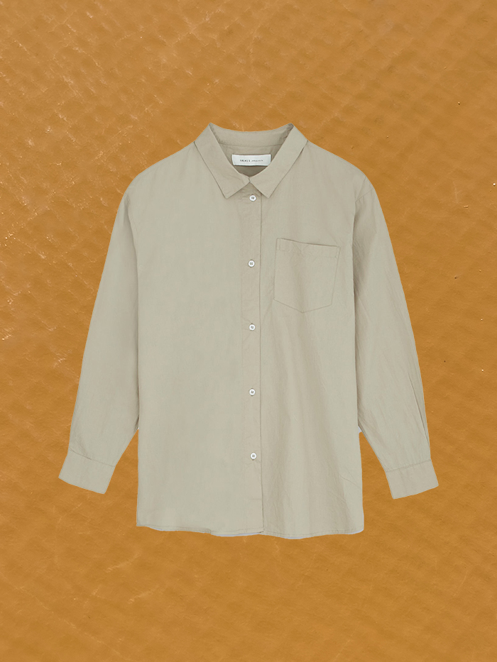 edgar shirt light grey poplin cotton gots certified skall studio cover