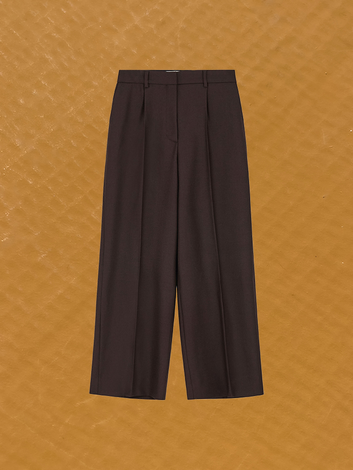emmerson trousers dark brown wool skall studio packshot