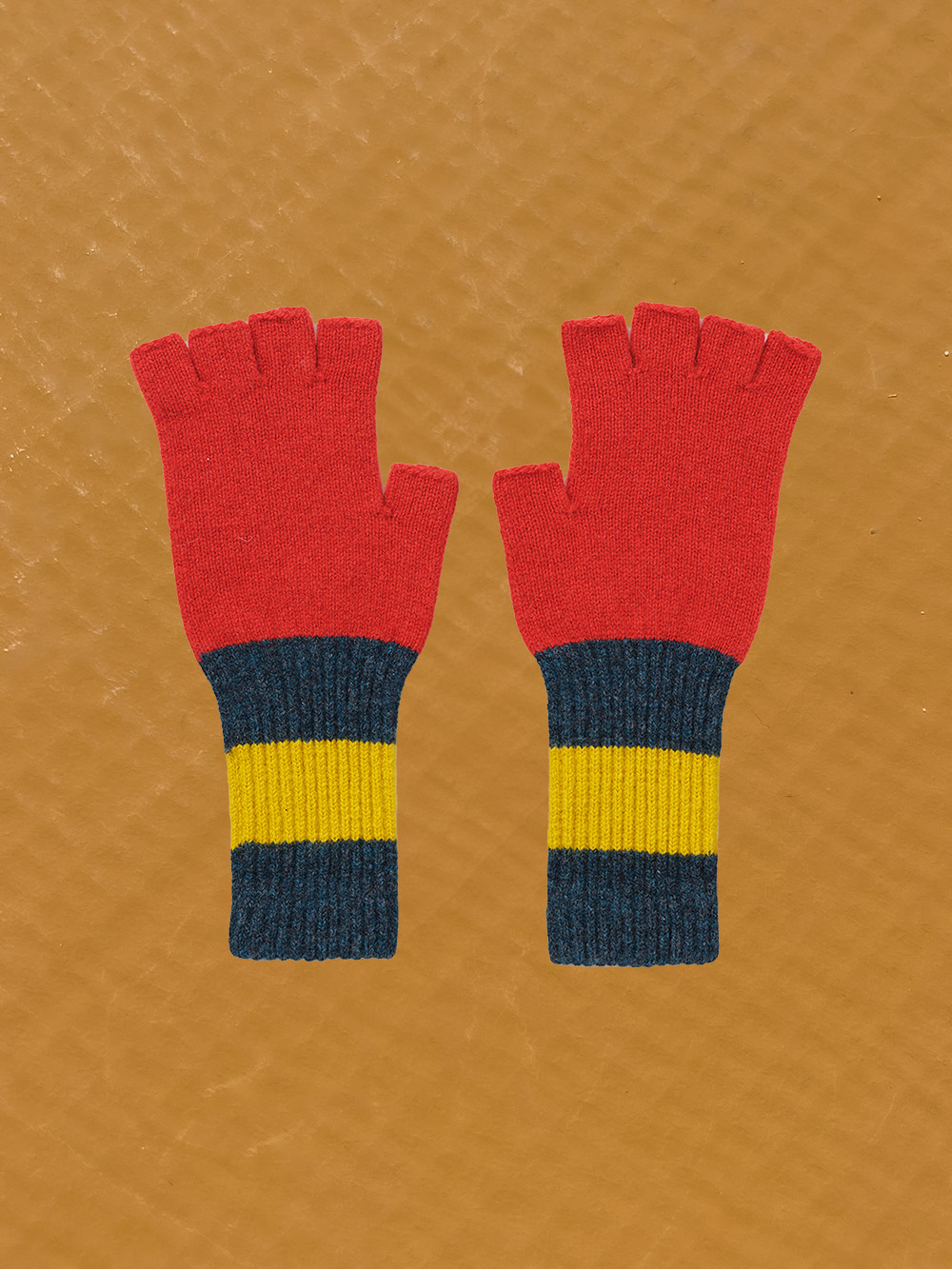 fingerless gloves lambswool jo gordon red dulse