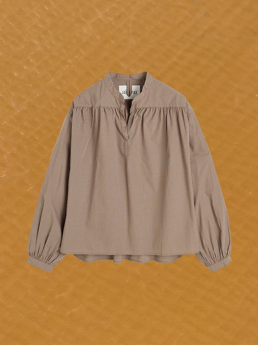 Shirt Heaven check aiayu mix fossil organic cotton packshot