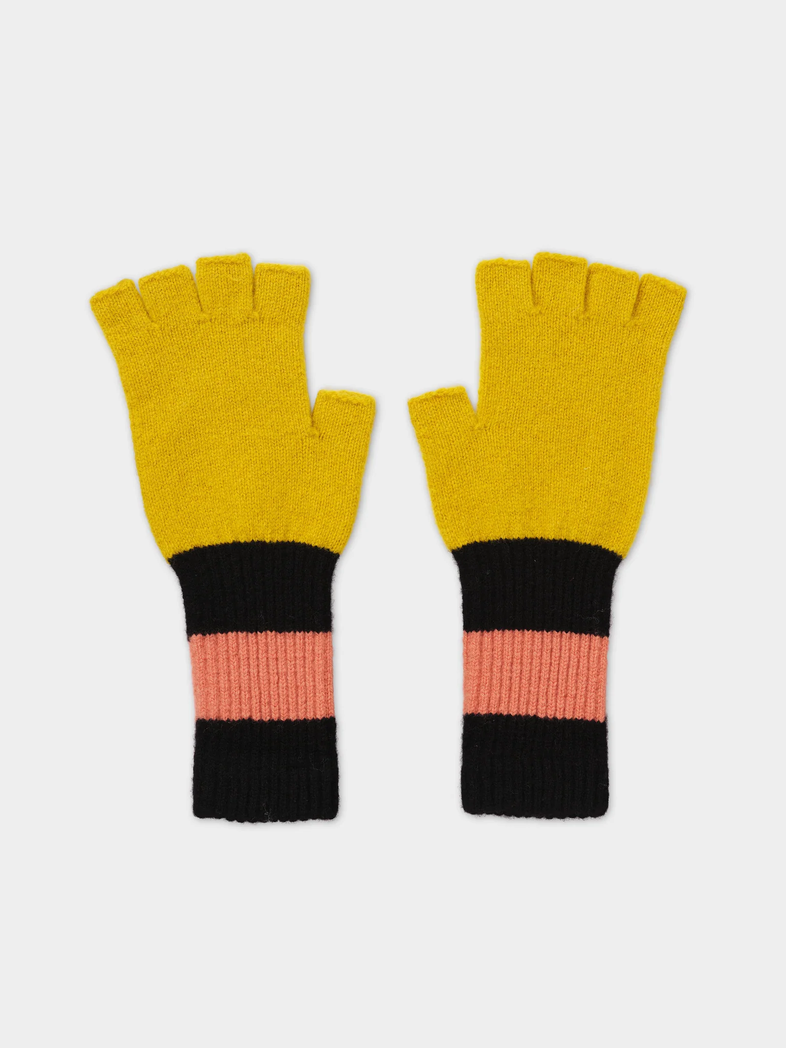 fingerless gloves lambswool jo gordon tumeric