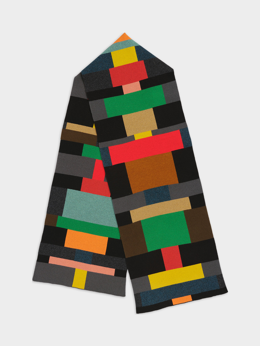 jo gordon lamb wool scarf large colourblock column