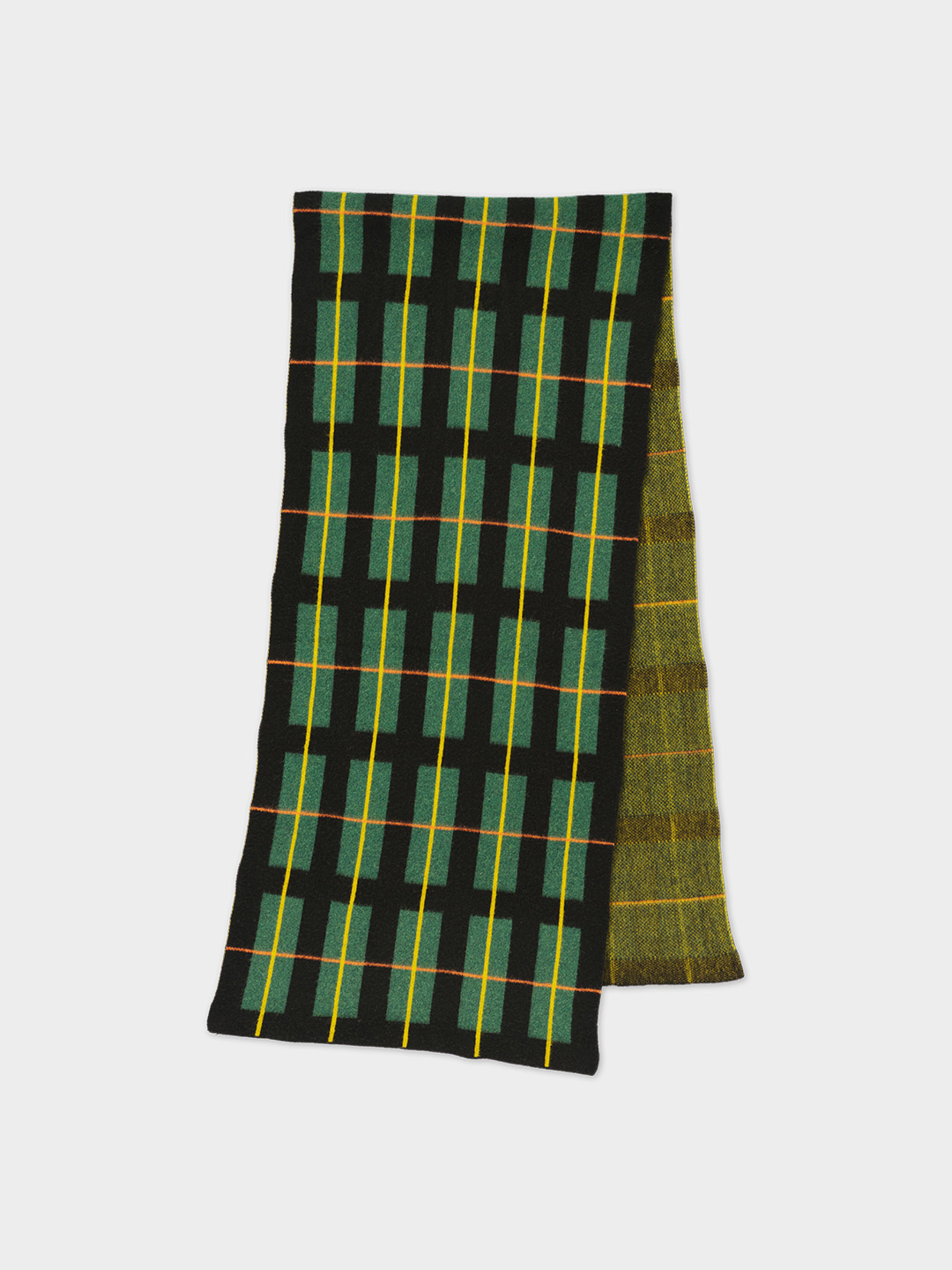 LARGE TARTAN BRUSHED BLANKET SCARF MULTICOLOUR Jo gordon lamb wool