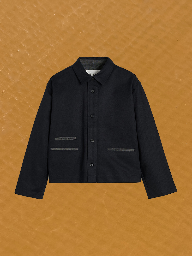 Lela shirt twill black organic cotton aiayu