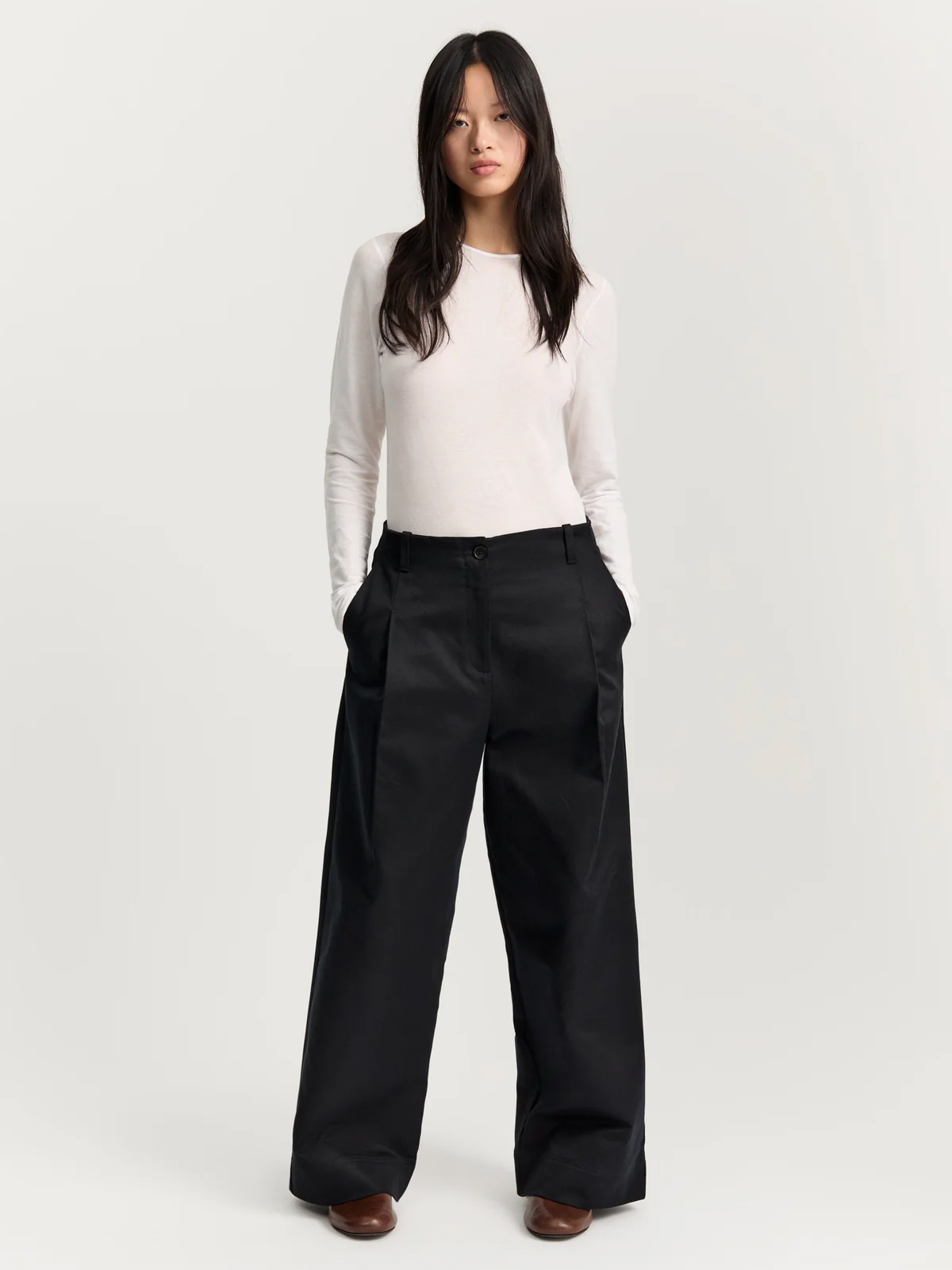 Willy Pant Twill black organic cotton aiayu