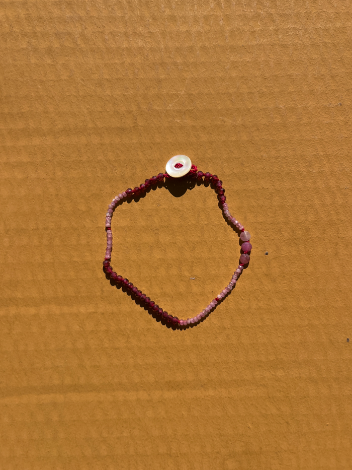 garnet tourmaline hand knot jewellery gemstones vintage kem x bien