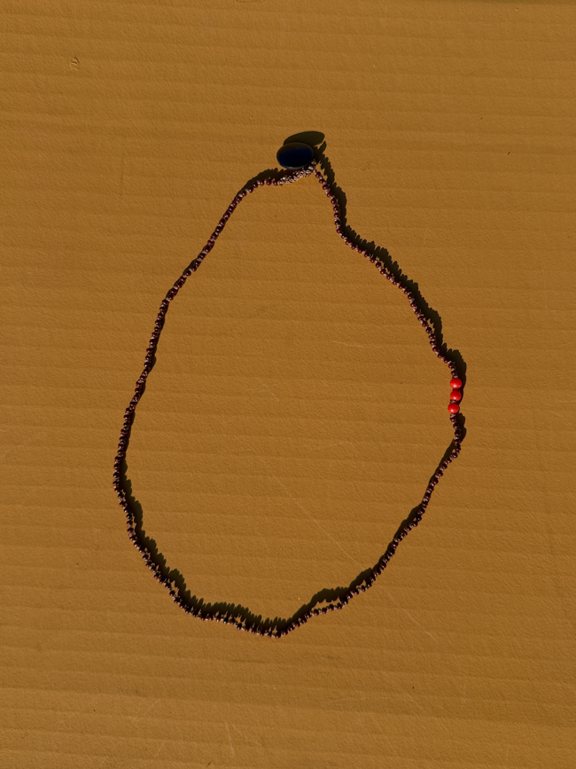 hand knot jewellery gemstones vintage kem x bien bracelet vintage glass beads brown poppy