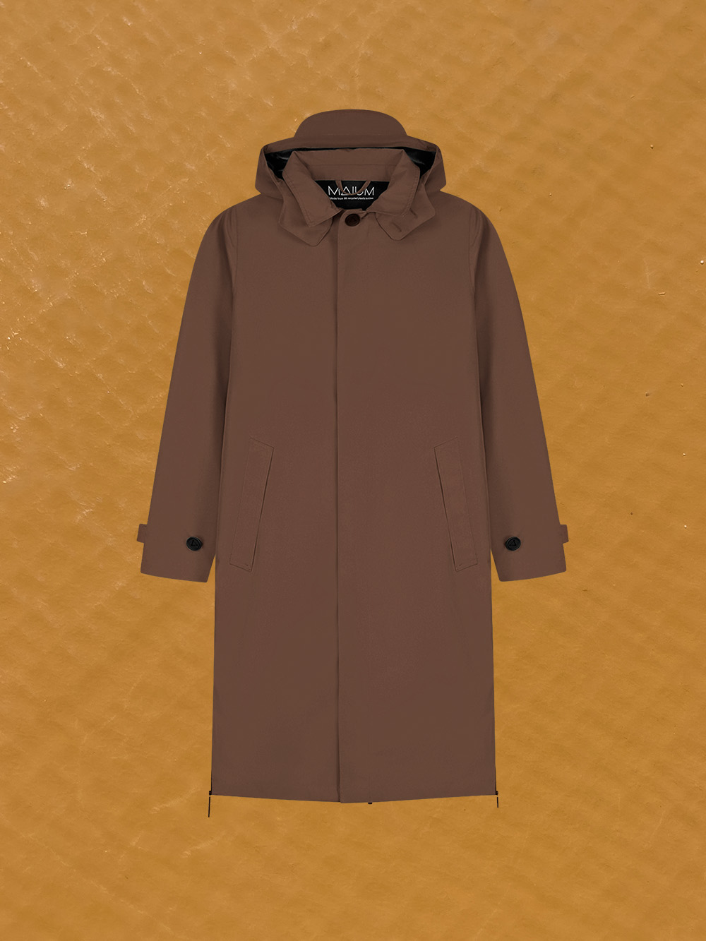 maium raincoat 05 mac macassar brown rainproof recycled polyester dutch design cover