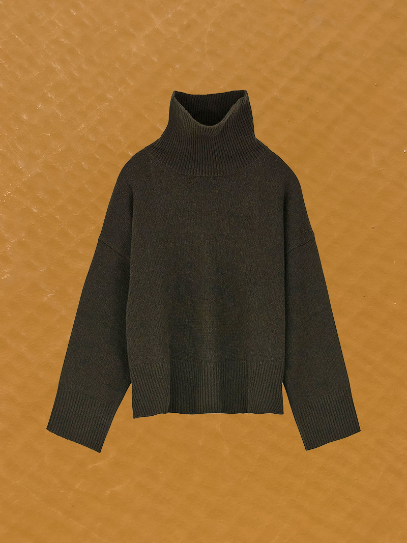 silene t neck dark brown skall studio shop online