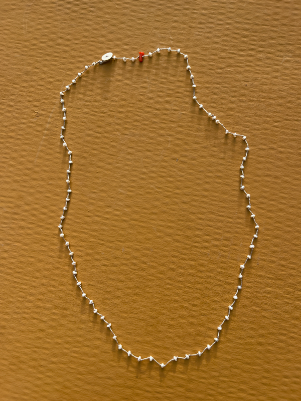 mini pearls hand knot jewellery gemstones vintage kem x bien necklace