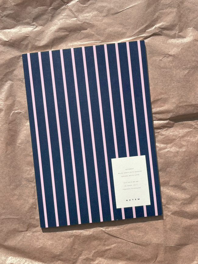 vita notebook large blue & pink notem studio Denmark paper notebook