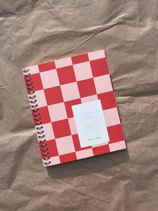 notem nela notebook medium orange check Denmark paper notebook soft cover