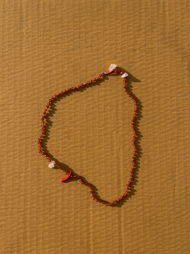 hand knot jewellery gemstones vintage kem x bien necklace hessonite blood coral cover