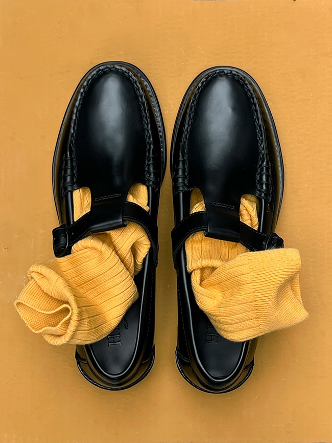 t-bar loafer hereu calf leather spain black craftsmanship handmade moccasin