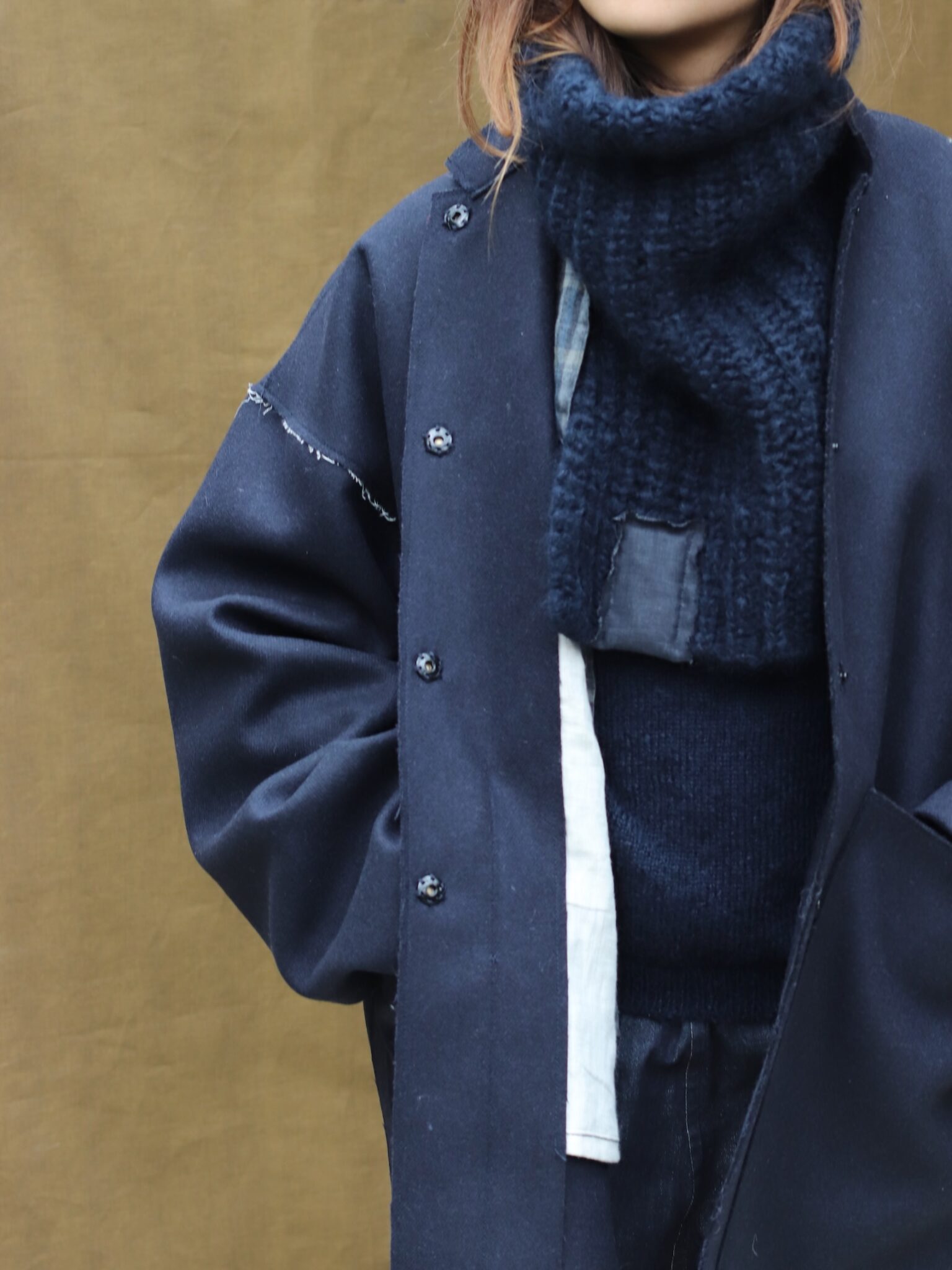 yenna heavy wool coat night-blue fant the netherlands