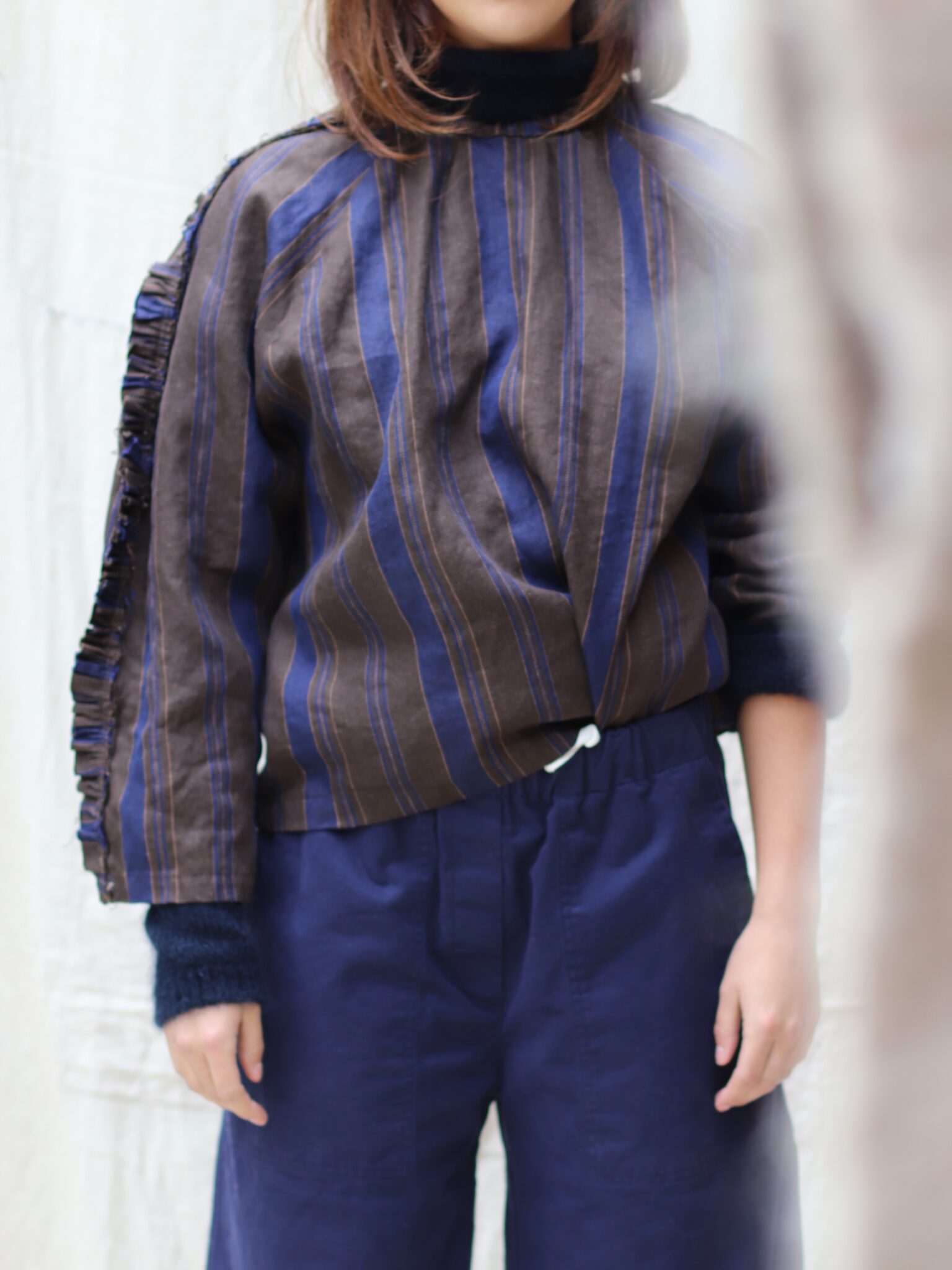 jill stripes fant the netherlands cotton navy brown