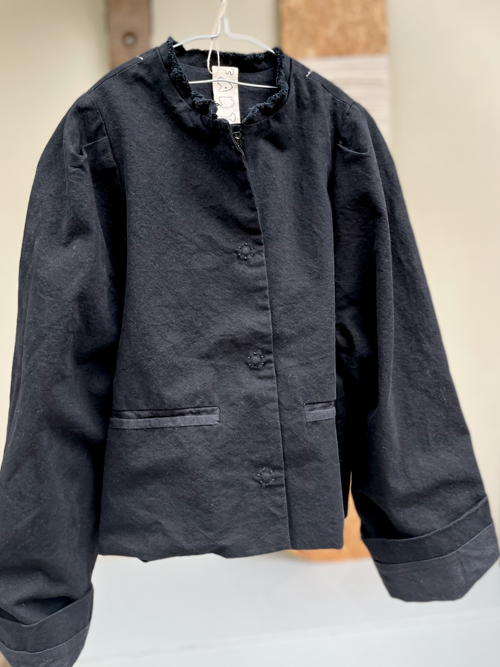carl jacket linen cotton black fant the netherlands