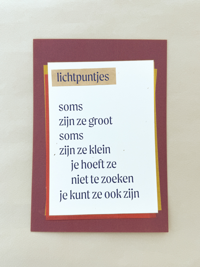 lichtpuntjes sukha gedicht sukha poem poem postcards cover a5