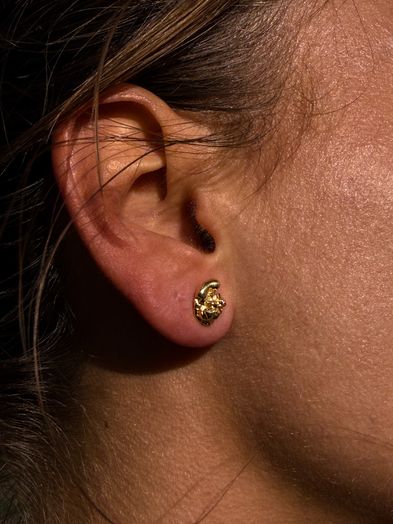 Serphi Earpin Small 18K gold-plated sterling silver LIESCH jewelry handmade amsterdam