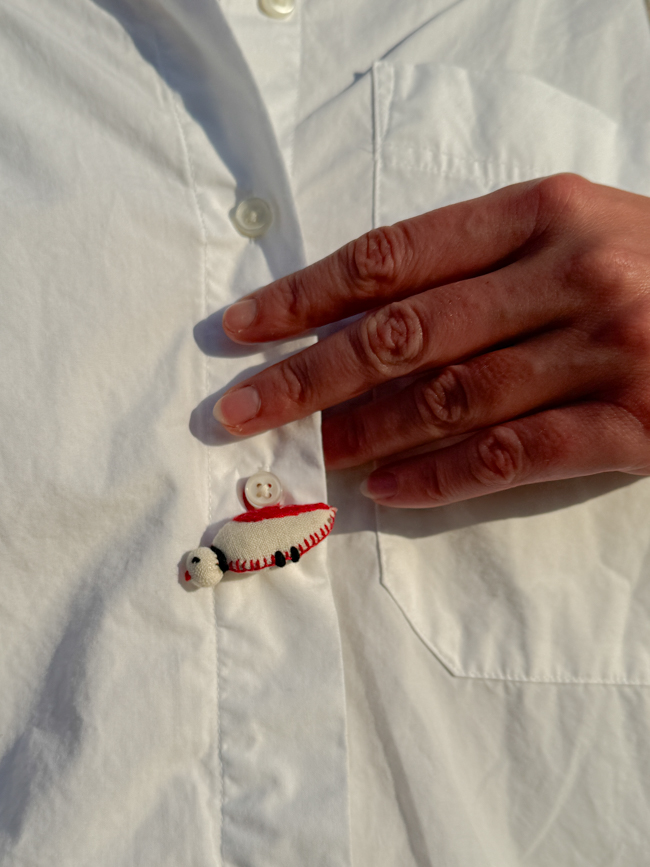 raasleela ornaments Dilshad Banu's Billa badges fish bird hand embroidered gift handmade gift handmade ornament cover