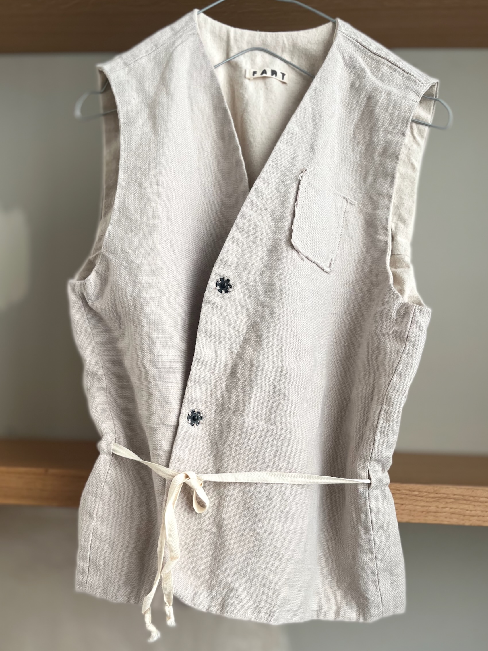 gilet mia fant belgian linen grain the netherlands