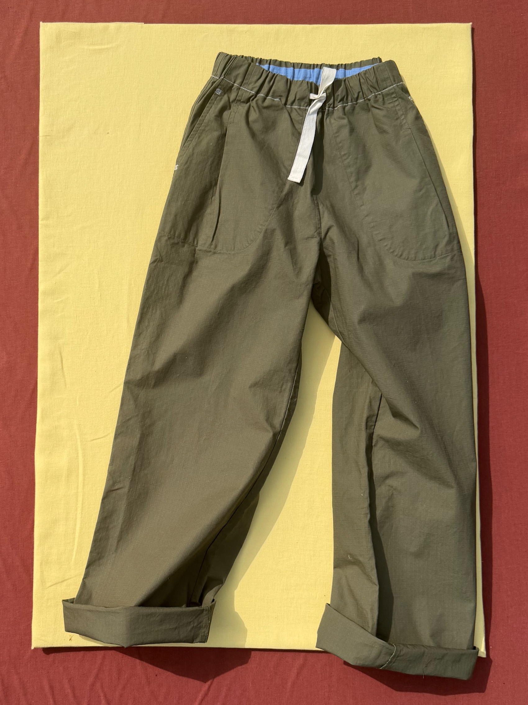 pants stine dark olive organic cotton fant the netherlands