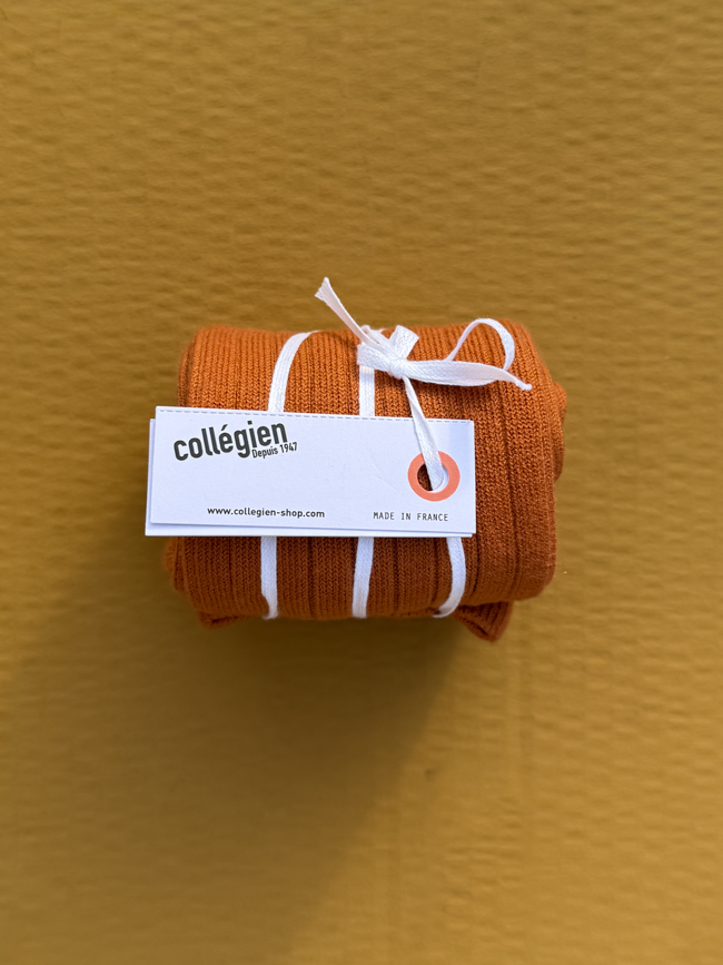 collegien socks organic cotton ribbed socks terracotta cover