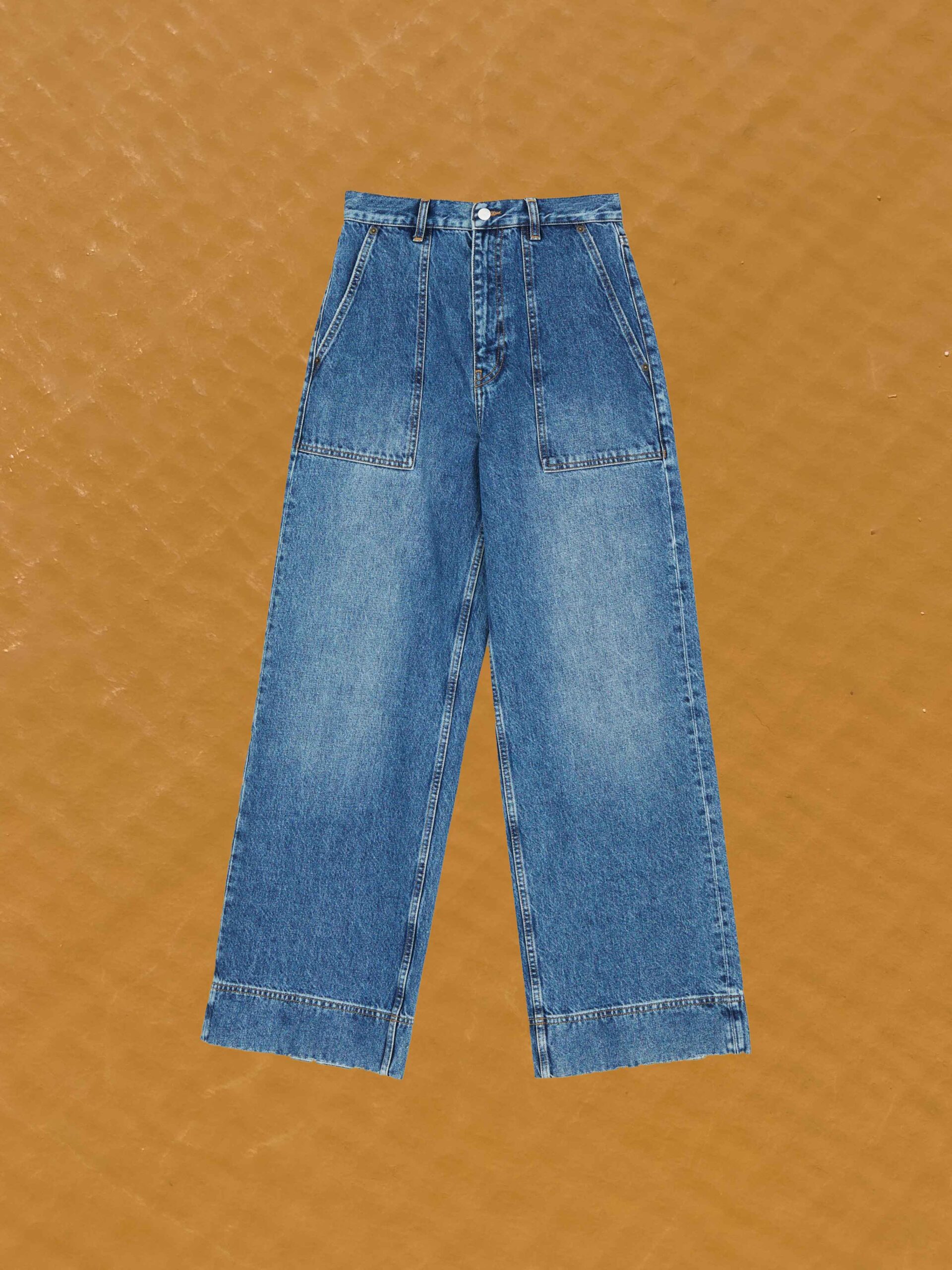 heather jeans highwaist slouchy blue organic gots certified cotton skall studio denmark turkey