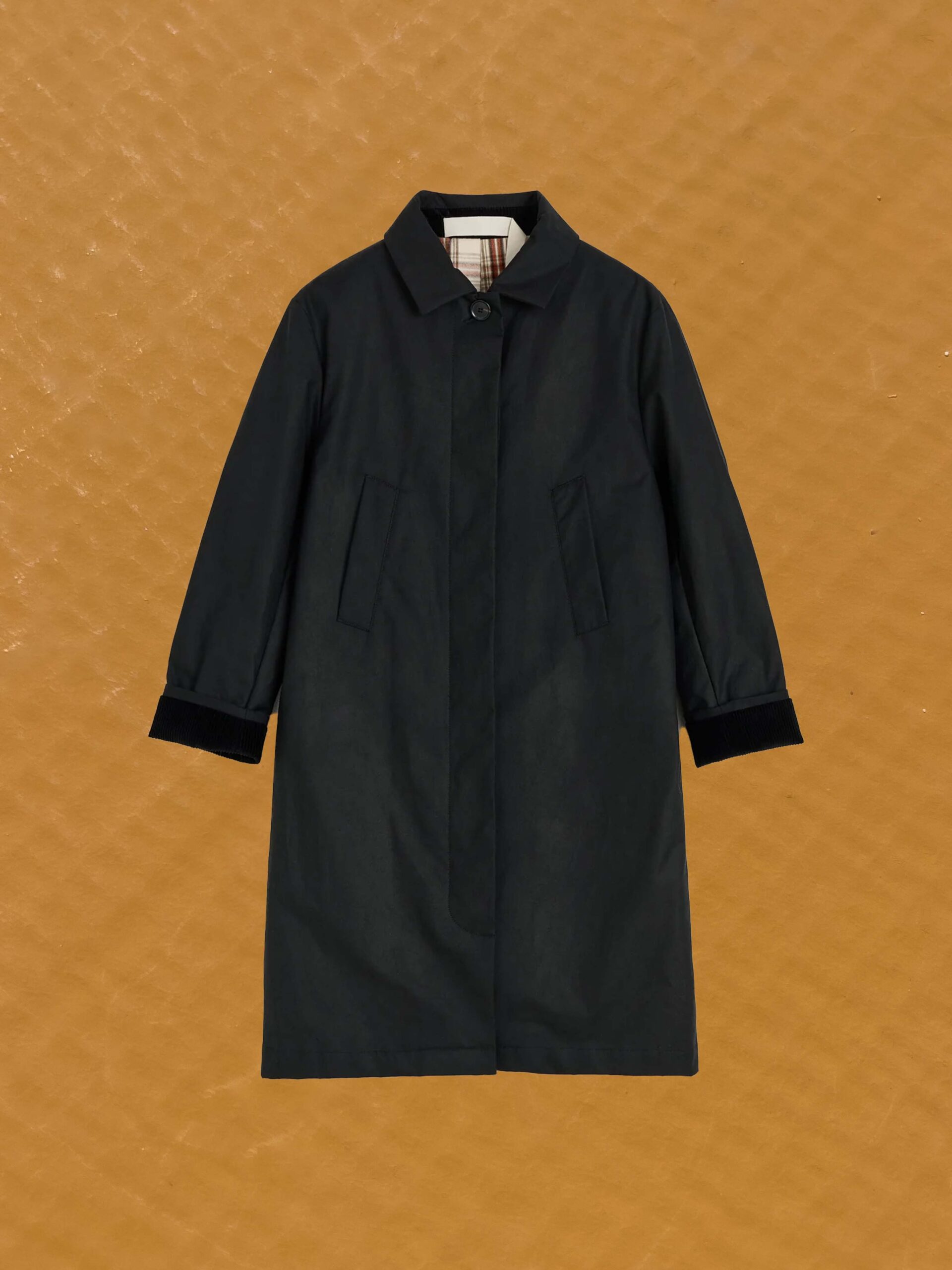 noor coat oilskin black aiayu slow-fashion denmark