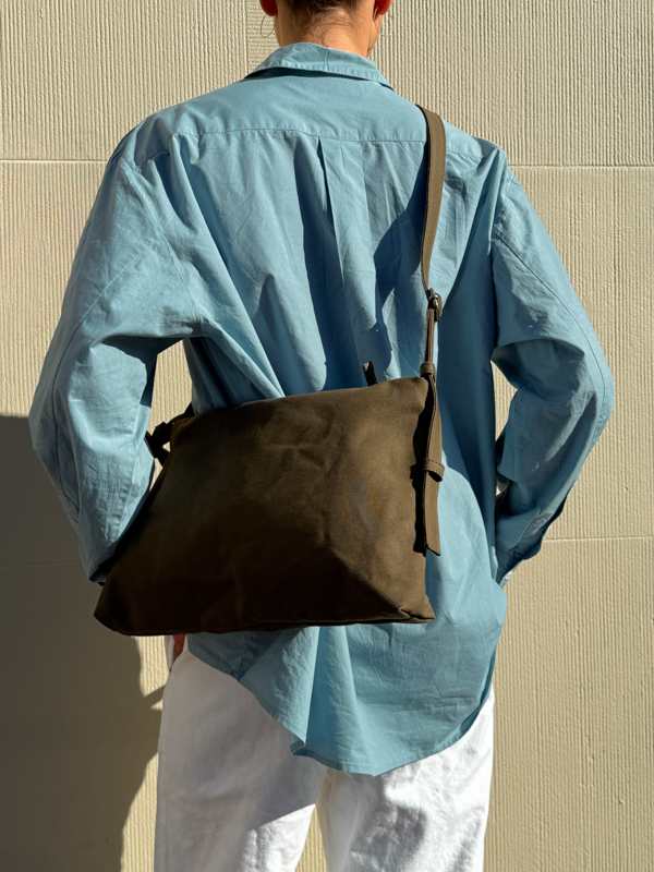 zip pocket bag mud green nona handbags canvas bag cover