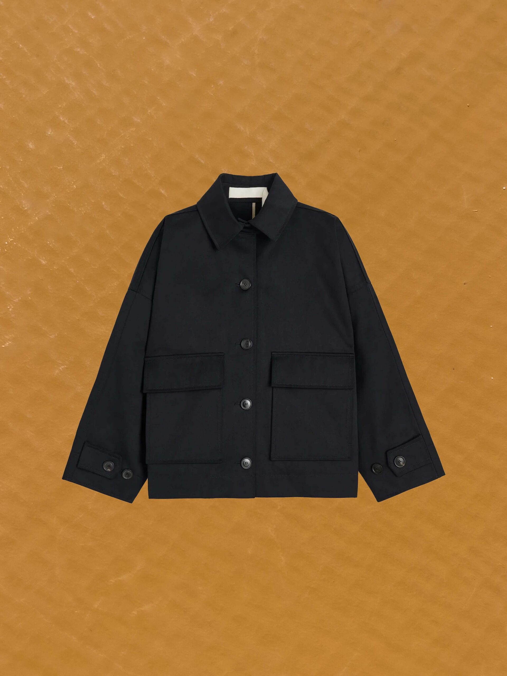 ritu jacket black twill navy organic cotton romania aiayu denmark slow fashion