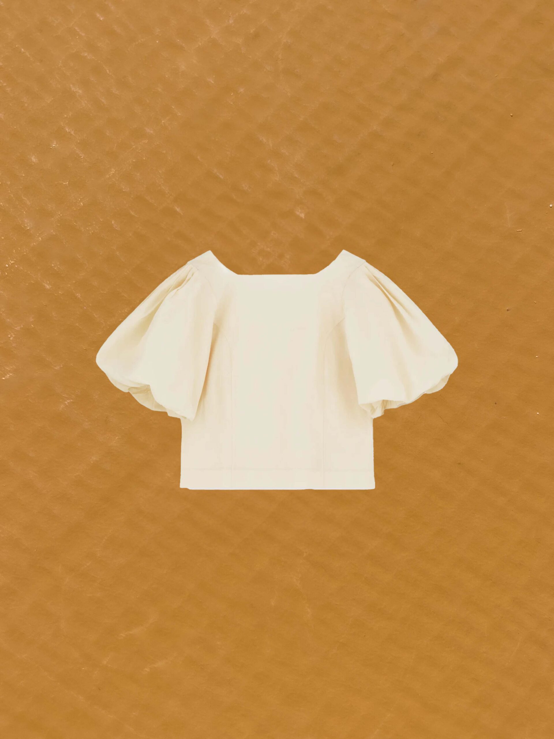 sevilla blouse ivory balloon sleeve skall studio denmark gots certified cotton india