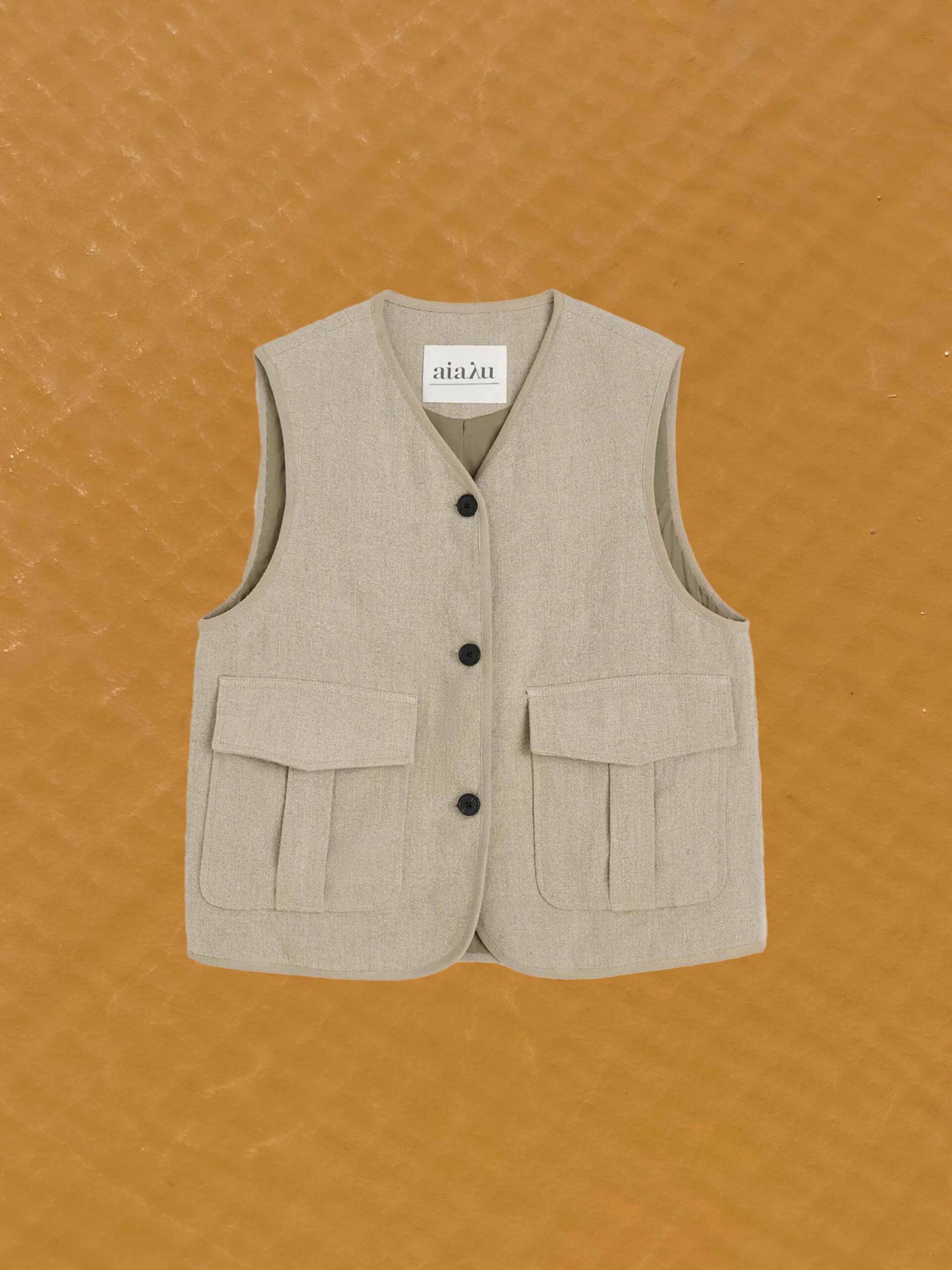 vest heavy linen india pure natural aiayu denmark slow fashion