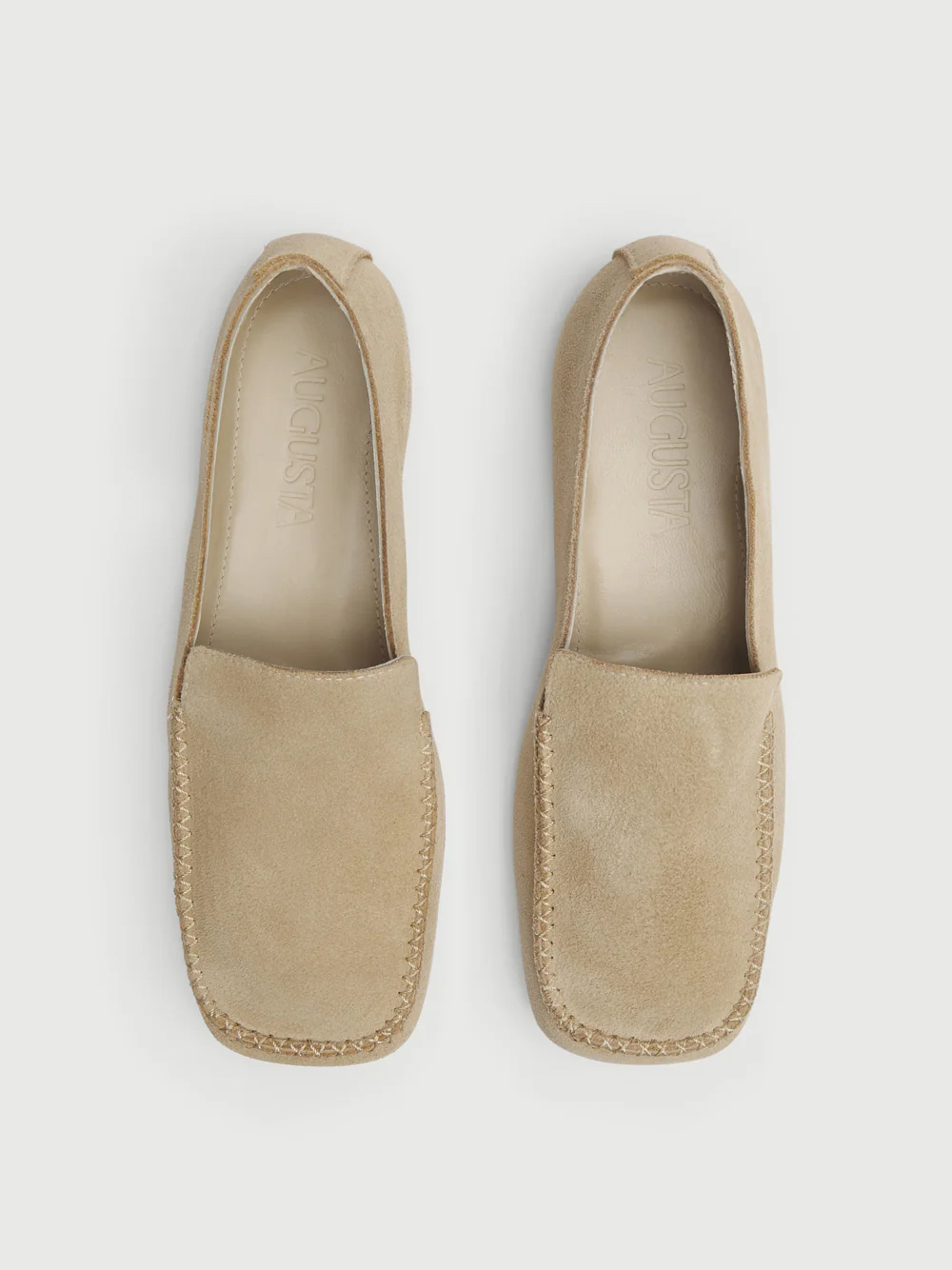 gaia laofers beige suede mustard augusta the brand handmade shoes spain