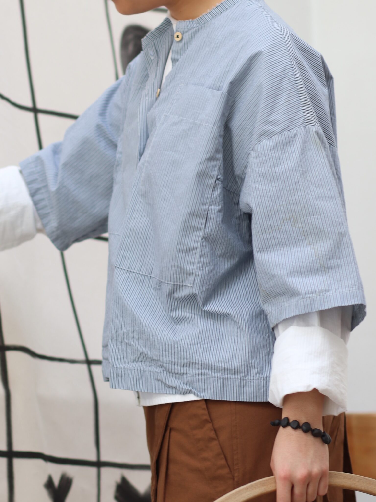 tiara shirt stripe fant projects the netherlands dead stock cotton fair made artisan