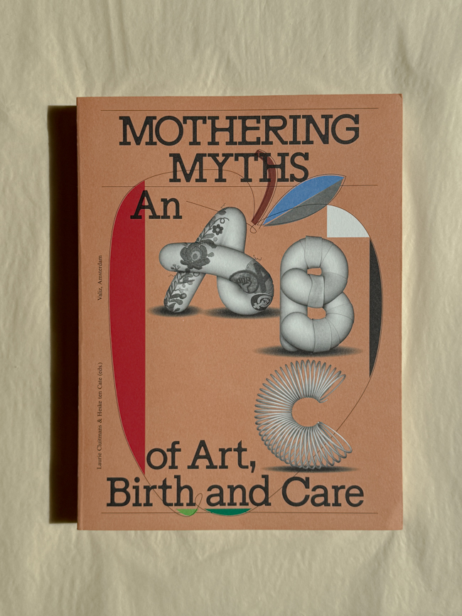 mothering myths book an abc of art, birth and care orange blush peach cover valiz publications